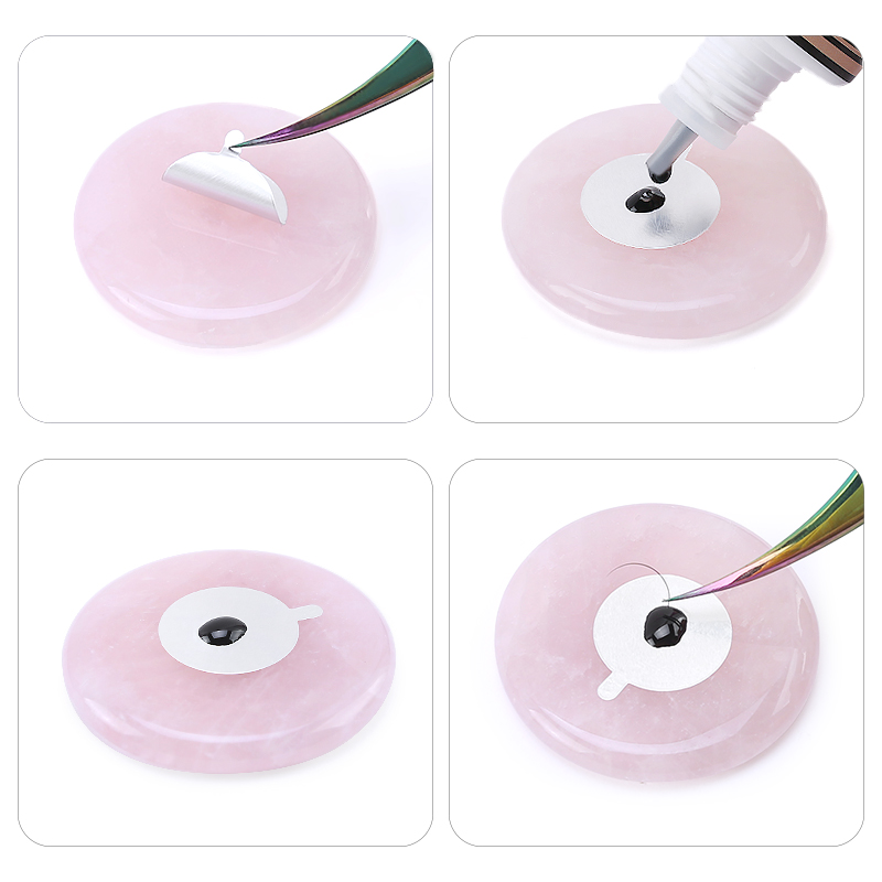 Eyelash Extension London - Glue Pallet Eyelashes Extensions Pink Green