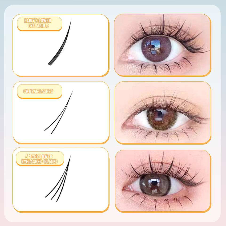NEW 9 Styles DIY Lower Lash Cl - Eyelash Extension Anime Style recension och pris