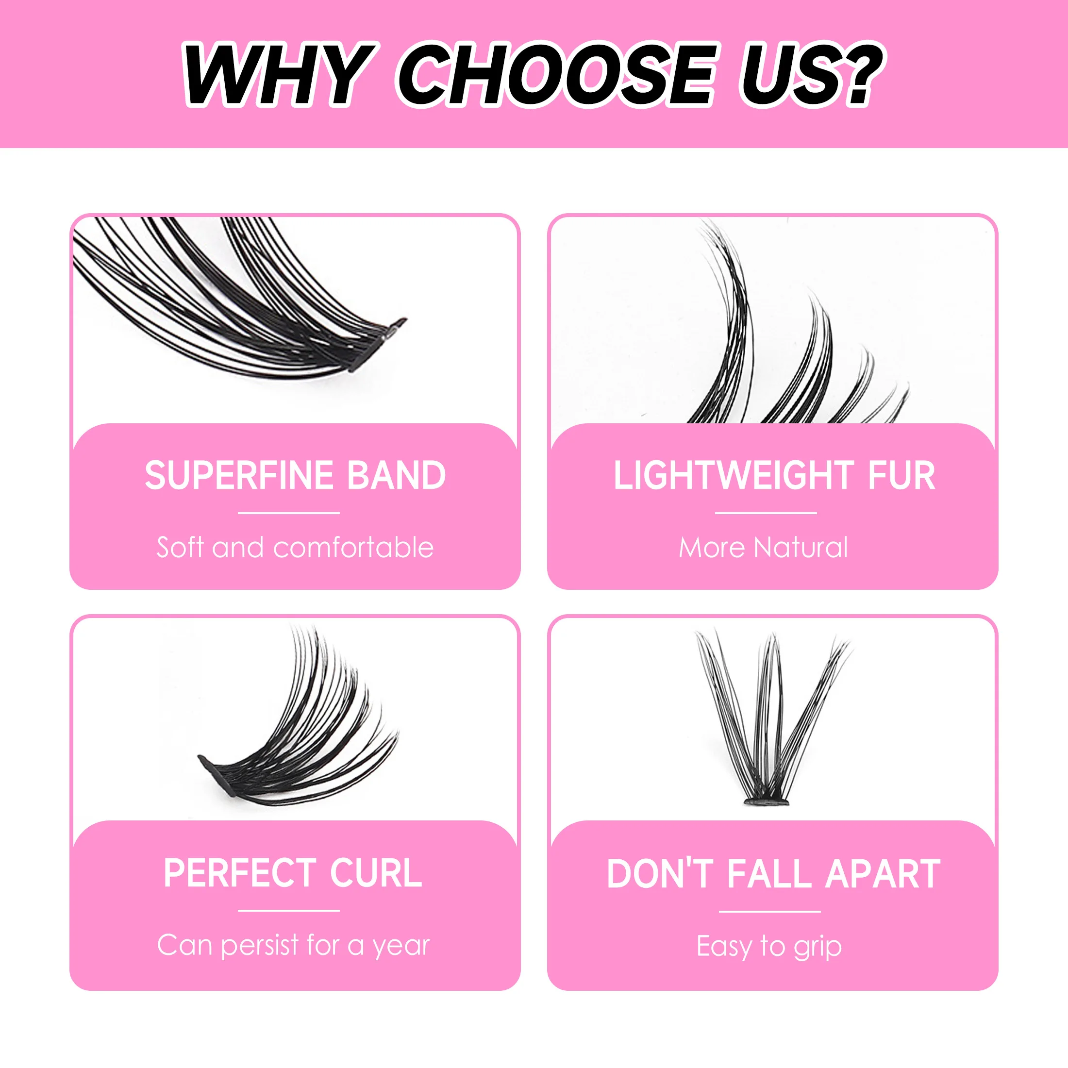 DIY Cluster Extension Lashes K - Eyelash Extension Equipment recension och pris