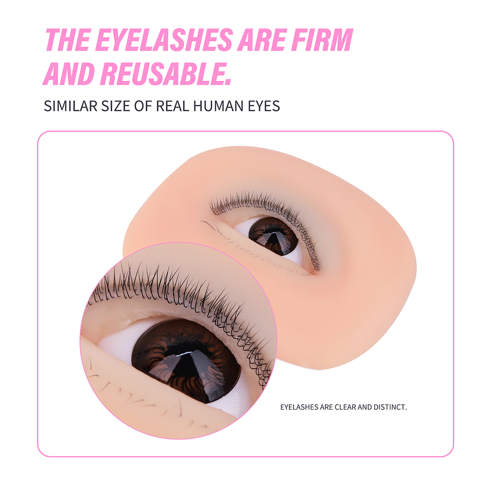 3 Layer Silicone Eye Model for - Eyelash Extension Model recension och pris