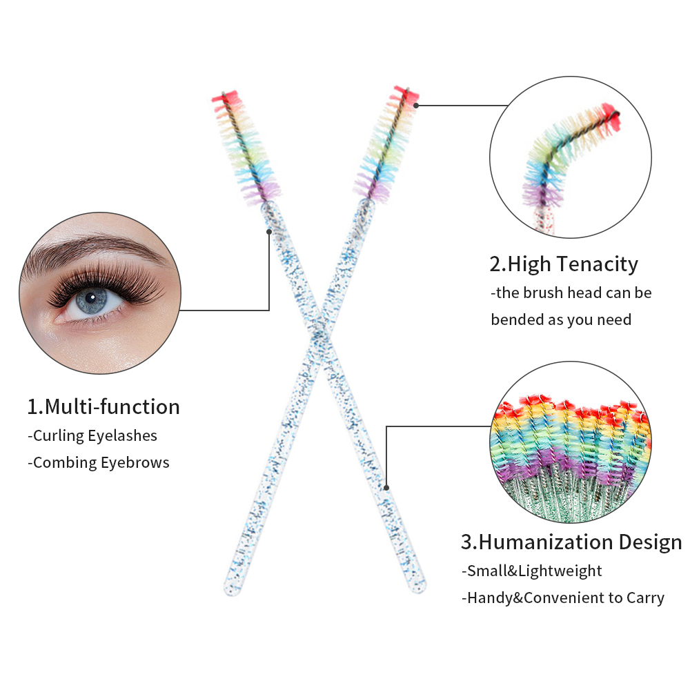 50PCS Rainbow Crystal Eyelash  - Eyelash Extension London recension och pris