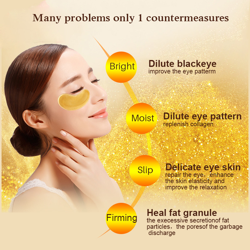 5/10/20/30 Pairs Crystal Gold  - Eye Pad Collagen recension och pris