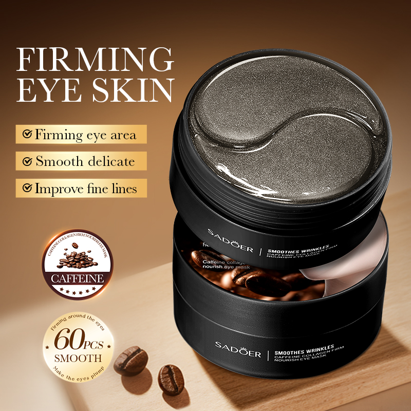 60pcs SADOER Caffeine Crystal  - Eye Pad Collagen recension och pris