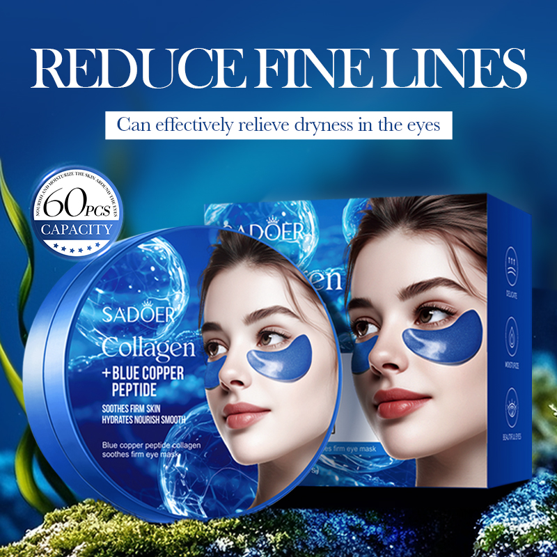 60pcs SADOER Caffeine Crystal  - Eye Pad Collagen recension och pris