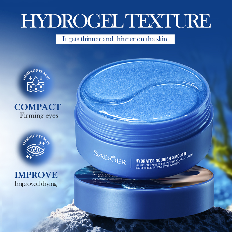 60pcs SADOER Caffeine Crystal  - Eye Pad Collagen recension och pris