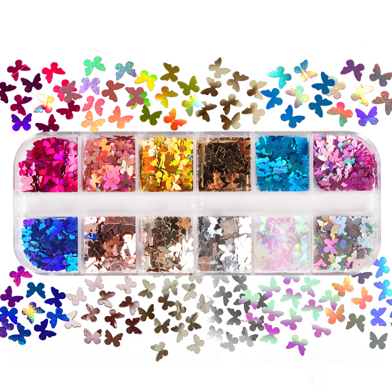Mix Color Fluorescent Butterfl - Eyelash Extension Equipment recension och pris