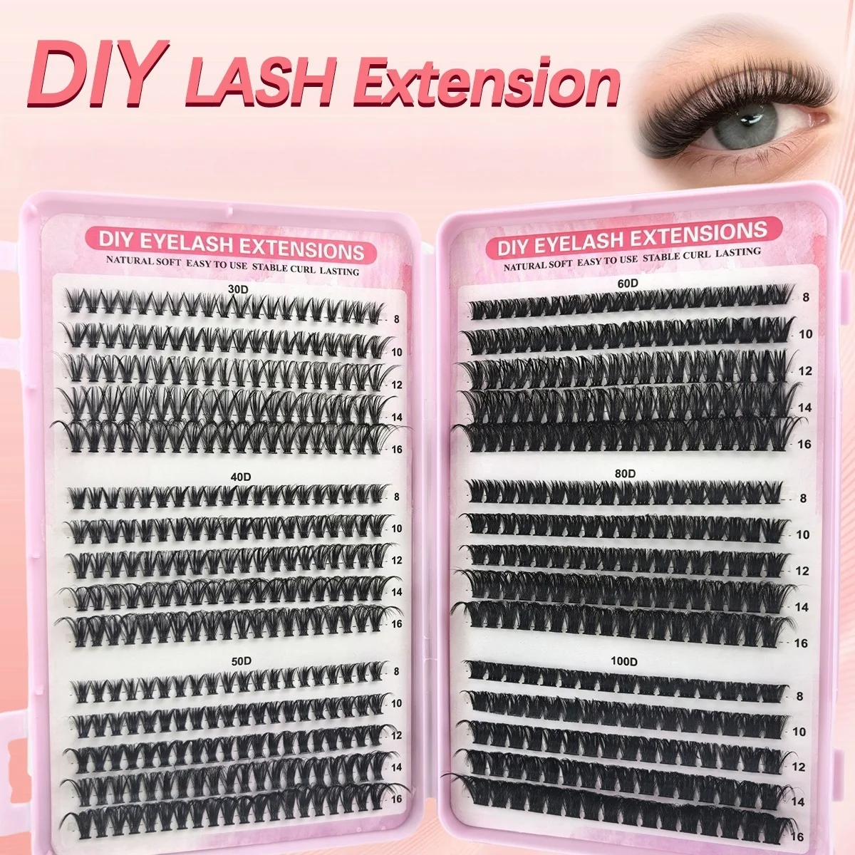 1 Box Eyelash Book - DIY Natur - Eyelash Extension Anime Style recension och pris